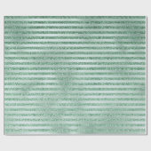 Mint Green Glitter Ombre Stripes Cadeaupapier (Vlak)