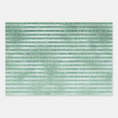 Mint Green Glitter Ombre Stripes       Inpakpapier Vel (Voorkant)