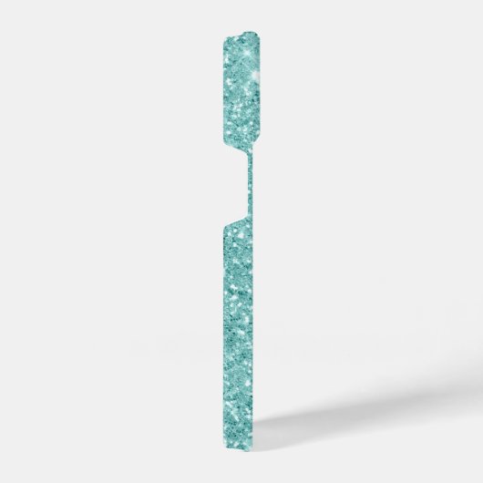 Mint Green Glitter Personalized iPhone Hoesje (Rechterkant)
