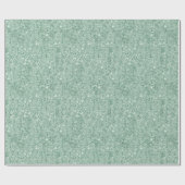 Mint Green Glitter Sequin Decorting Kerstmis Cadeaupapier (Vlak)