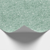 Mint Green Glitter Sequin Decorting Kerstmis Cadeaupapier (Hoek)