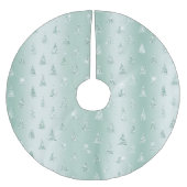 Mint Green Glitter Sparkle Kerstbomen Kerstboom Rok (Voorkant)