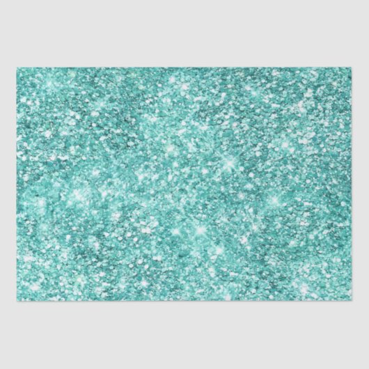 Mint Green Glitter Tissuepapier (Voorkant)