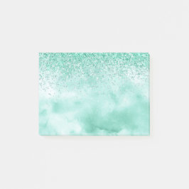 Mint Green Glitter-Waterverf Post-it® Notes