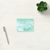 Mint Green Glitter-Waterverf Post-it® Notes (Kantoor)