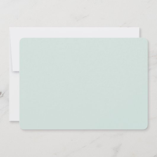 Mint Green Glittery Confetti baby shower Kaart (Achterkant)