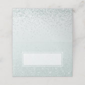 Mint Green Glittery Wedding Place Card Plaatskaartje (Buitenkant ongevouwen)