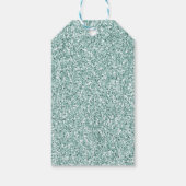 Mint Green Glitzy Glitter Cadeaulabel (Achterkant)