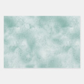 Mint Green Glitzy Glitter          Inpakpapier Vel (Voorkant 3)
