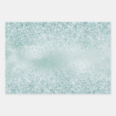 Mint Green Glitzy Glitter          Inpakpapier Vel (Voorkant)