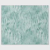 Mint Green Glitzy Zebra Print Cadeaupapier (Vlak)