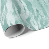 Mint Green Glitzy Zebra Print Cadeaupapier (Rol Hoek)