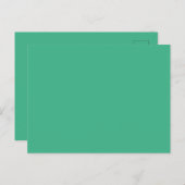 Mint Green Glossy Briefkaart voor speciale boodsch (Voorkant / Achterkant)