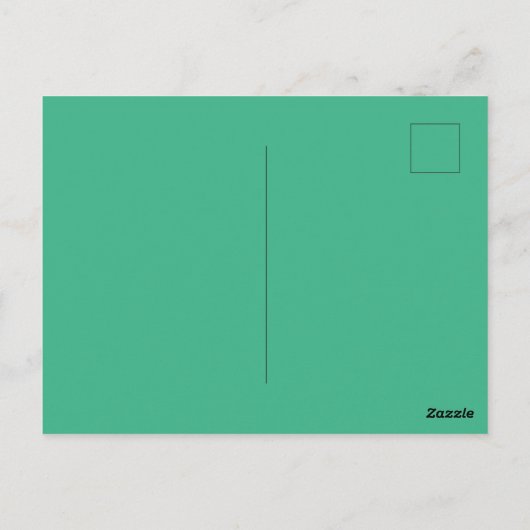 Mint Green Glossy Briefkaart voor speciale boodsch (Achterkant)