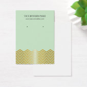 Mint Green Gold Chevron Custom Oorsprongskaart Visitekaartjes (Bureau)