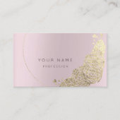 Mint Green Gold Flower Botanical Amethst Pink Mauv Visitekaartje (Voorkant)