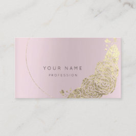 Mint Green Gold Flower Botanical Amethst Pink Mauv Visitekaartje