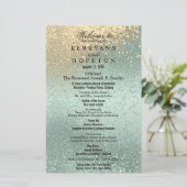 Mint Green & Gold Glitter - Programma (Staand voorkant)