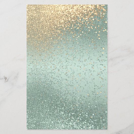 Mint Green & Gold Glitter - Programma (Achterkant)
