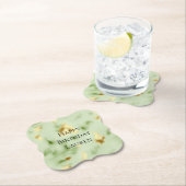 Mint Green Gold Koeienhuid Kartonnen Onderzetters (Insitu)