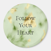 Mint Green Gold Koeienhuid Magneet (Voorkant)