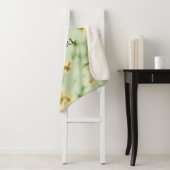 Mint Green Gold Koeienhuid Sherpa Deken (In situ)