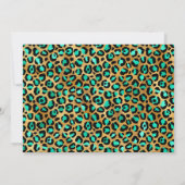 Mint Green Gold Leopard Folie Heart 30th Birthday Kaart (Achterkant)