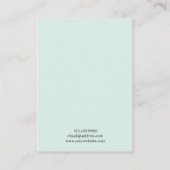 Mint Green Gold Marble ・ Het dragen van juwelen Visitekaartje (Achterkant)