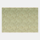 Mint Green Gold Stripes kerstbomen Confetti Inpakpapier Vel (Voorkant 2)