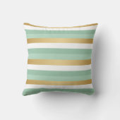 Mint Green & Gold Stripes met Butterfly voor Baby Kussen (Achterkant)
