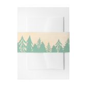 Mint Green Gold Woodland Trees Uitnodigingen Wikkel (Voorkant Voorbeeld)