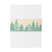 Mint Green Gold Woodland Trees Uitnodigingen Wikkel (Achterkant Voorbeeld)