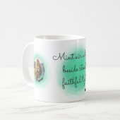 Mint Green Golden Retriever Personalized Photos Koffiemok (Voorkant links)