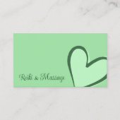 Mint Green Gorheerlijke Heart Modern met Photo Cut Visitekaartje (Voorkant)