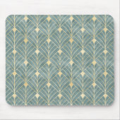 Mint Green, goud, Art Decopatroon, , retro, me Muismat (Voorkant)