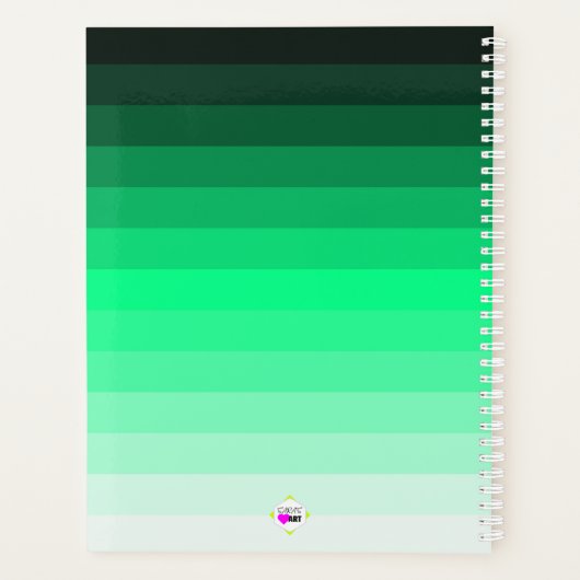 Mint Green Gradient Day Planner (Achterkant)