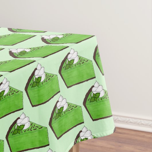 Mint Green Grasshopper Pie Slice St. Patrick's Day Tafelkleed (Voorbeeld)