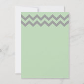 Mint Green & Gray Chevron Wedding Invitations Kaart (Achterkant)