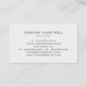 Mint Green Gray Terrazzo Pattern Interior Design Visitekaartje (Achterkant)