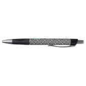 Mint Green Greek Key en Monogram Photo Collage Pen (Bodem)