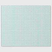 Mint Green Greek Key Patroon Cadeaupapier (Vlak)
