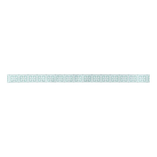 Mint Green Greek Key Patroon Satijnen Lint (Voorkant)