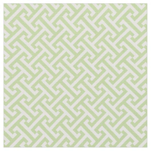 Mint Green Greek Key Patroon Stof (Close Up)