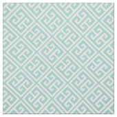 Mint Green Greek Key Patroon Stof (Swatch)