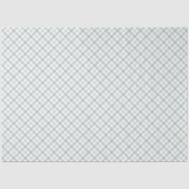 Mint Green & Grey Gingham Tissue Paper Tissuepapier