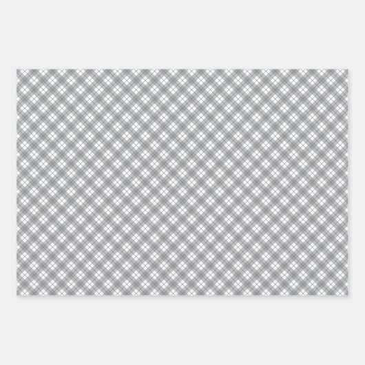 Mint Green & Grey Gingham Wrapping Paper Sheets (Voorkant 3)