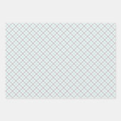 Mint Green & Grey Gingham Wrapping Paper Sheets (Voorkant)