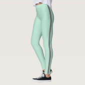 Mint Green Grey Stripe Leggings (Links)