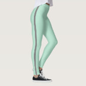 Mint Green Grey Stripe Leggings (Rechts)