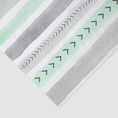 Mint Green Grey Waterverf Stripes Patroon Tissuepapier (Detail)